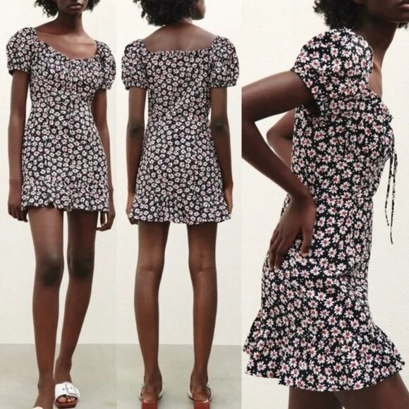 Zara Dresses & Skirts - Zara Mini Dress Phoebe Daisy Print Floral Size Small